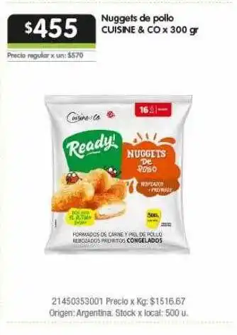Jumbo Nuggets de pollo cuisine & co oferta