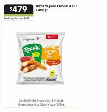 Jumbo Tiritas de pollo cuisine & co oferta