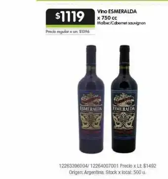 Jumbo Vino esmeralda oferta