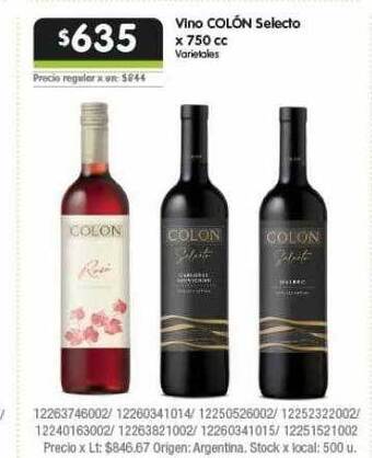 Jumbo Vino colón selecto oferta