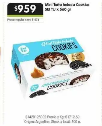 Jumbo Mini torta helada cookies sei tu oferta