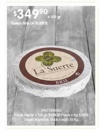 Jumbo Queso brie la suerte oferta
