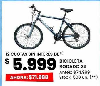 Changomas Bicicleta rodado 26 oferta
