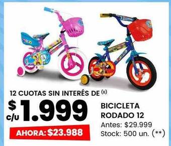Changomas Bicicleta rodado 12 oferta
