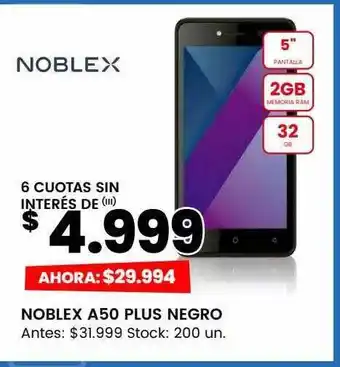 Changomas Noblex a50 plus negro oferta
