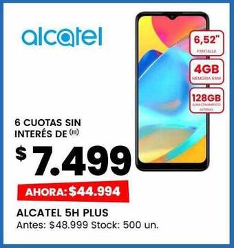 Changomas Alcatel 5h plus oferta