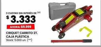 Changomas Criquet carrito 2t caja plástica oferta