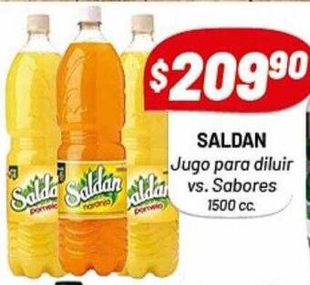 Almacor Saldan jugo para diluir vs sabores oferta