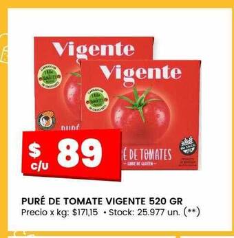 Changomas Puré de tomate vigente oferta