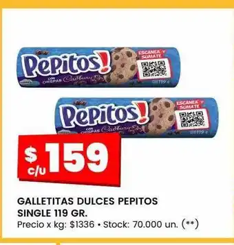 Changomas Galletitas dulces pepitos single oferta