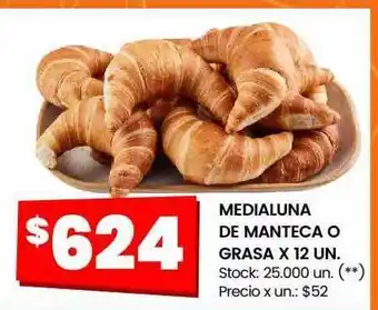 Changomas Medialuna de manteca o grasa oferta