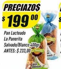 Supermercados Comodin Pan lacteado la panerita salvado blanco oferta