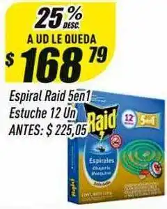 Supermercados Comodin Espiral raid 5 en 1 estuche oferta
