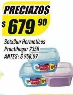 Supermercados Comodin Set 3un hermeticos pactihogar 2350 oferta