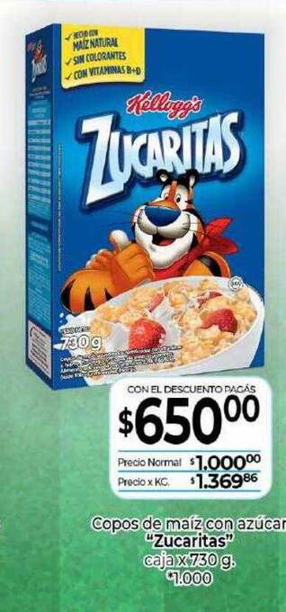 La Anonima Copos de maíz con azúcar oferta