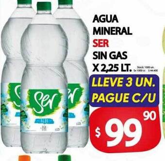 Supermercados Mariano Max Agua mineral ser sin gas oferta