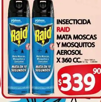 Supermercados Mariano Max Insecticida raid mata moscas y mosquitos aerosol oferta