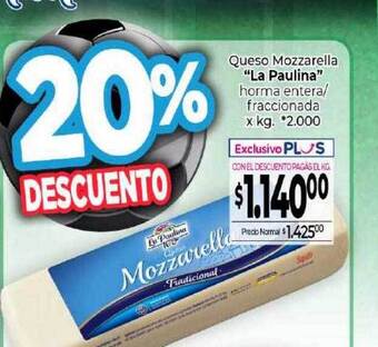 La Anonima Queso mozzarella oferta