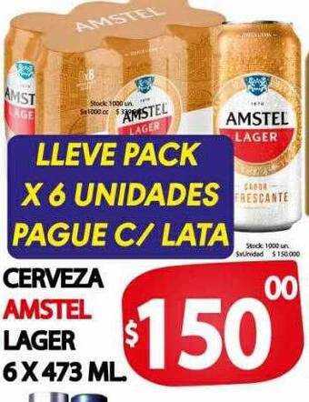 Supermercados Mariano Max Cerveza amstel lager oferta