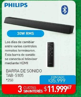 La Anonima Philips barra de sonido tab-5105 oferta