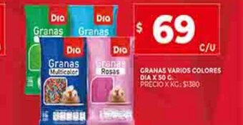 Supermercados DIA Granas Varios Colores Dia x 50g oferta