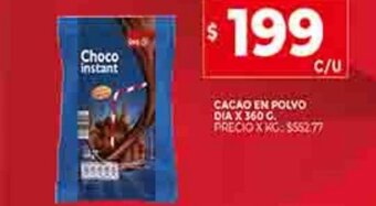 Supermercados DIA Cacao en Polvo Dia x 360g oferta