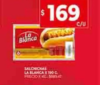 Supermercados DIA Salchichas La Blanca oferta