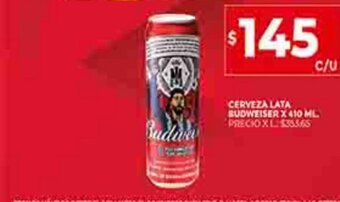 Supermercados DIA Cerveza Lata Budweiser x 410ml oferta