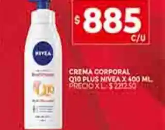Supermercados DIA Crema Corporal Q10 Plus Nivea x 400ml oferta