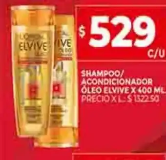 Supermercados DIA Shampoo/ Accondicionador Óleo Elvive x 400 ml. oferta