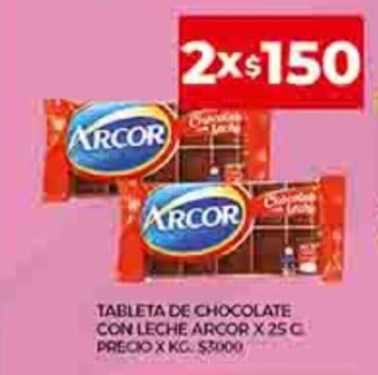 Supermercados DIA Tableta de Chocolate Con Leche Arcor x 25 g. oferta
