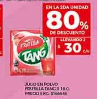 Supermercados DIA Jugo En Polvo Frutilla Tang x 18g oferta
