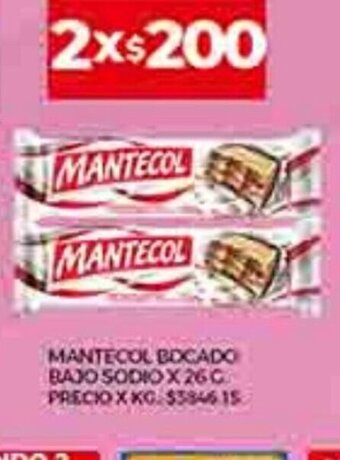 Supermercados DIA Mantecol Bocado Bajo Sodio x 26 g. oferta