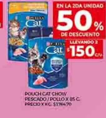 Supermercados DIA Pouch Cat Chow Pescado/ Pollo x 85 g. oferta