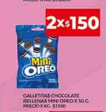 Supermercados DIA Galletitas Chocolate Rellenas Mini oreo x 50 g. oferta