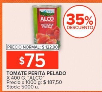 Carrefour Tomate Perita Pelado Alco oferta