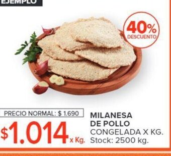 Carrefour Milanesa De Pollo Congelada x kg. oferta