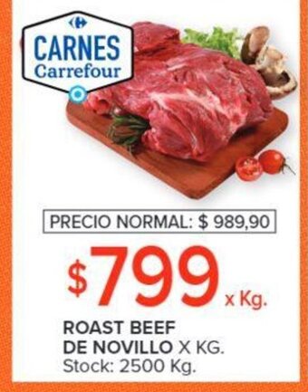 Carrefour Roast Beef de Novillo x kg, oferta
