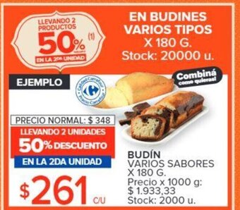 Carrefour Budín Varios Sabores oferta