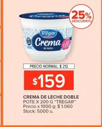 Carrefour Crema De Leche Doble Tregar oferta