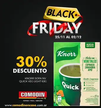 Supermercados Comodin Knorr Sopa NV Quick Veg. Light 63 g. oferta