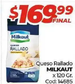 Diarco Milkaut Queso Rallado 120gr oferta