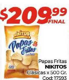 Diarco Nikitos Papas Fritas Clásicas x 500gr oferta