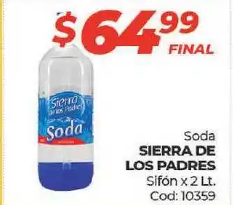 Diarco Sierra De Los Padres Soda Sifón oferta