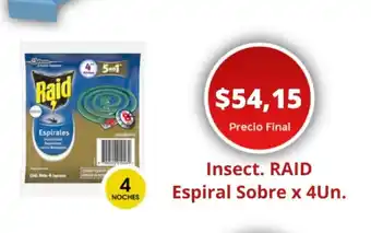 Insect. Raid Espiral Sobre x 4un