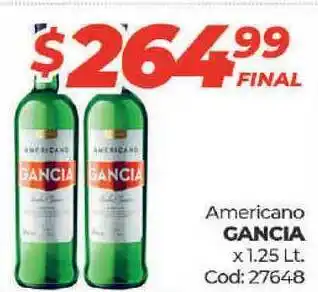 Diarco Gancia Americano x 1.25Lt oferta