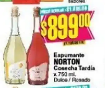 Supermercados Seven Espumante Norton Cosecha Tardia x 750ml oferta