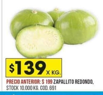 Coto Zapallito Redondo oferta