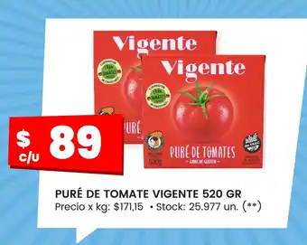 Changomas Puré de Tomate Vigente 520gr oferta
