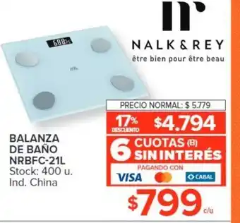 Balanza de Baño NRBFC-21L